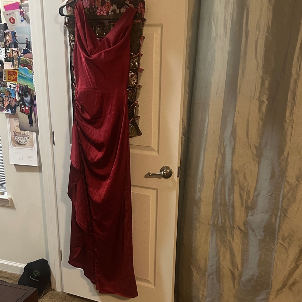 Baby Boo Juliene Maxi Elegant Wine Evening Gown